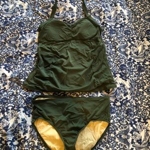 Women’s Swimsuit Tankini Sz 10 Lands End EUC